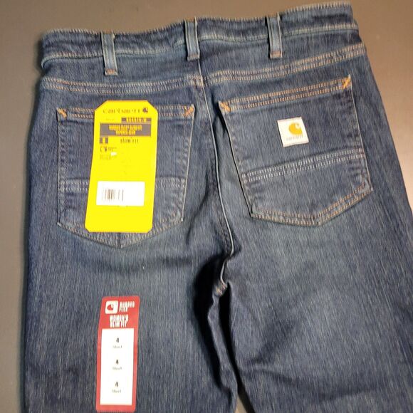 Carhartt Jeans Womens Rugged Flex Slim Fit Denim BD4976-W Size 4 Short NEW NWT - Picture 3 of 11